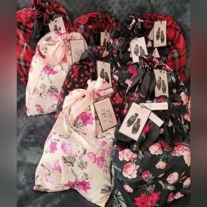 Victoria's Secret Satin Slippers with Bag